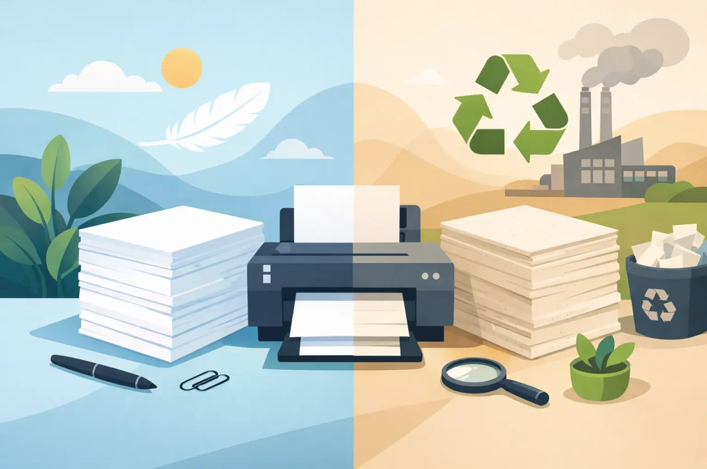 Carta vergine vs riciclata: quale scegliere in ufficio
