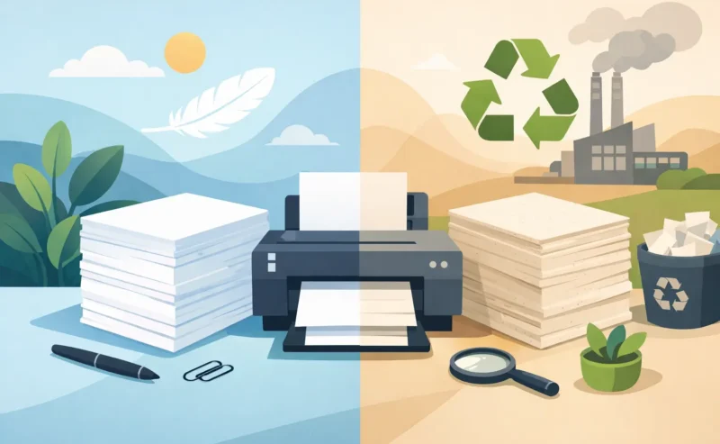 Carta vergine vs riciclata: quale scegliere in ufficio